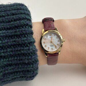 Timex Essex's Avenue Watch set on Mother of Pearl with Embossed Leather Strap